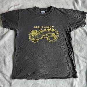 Mastodon Dragon Shirt Adult Medium Black Vintage Heavy Metal Band Tee Music